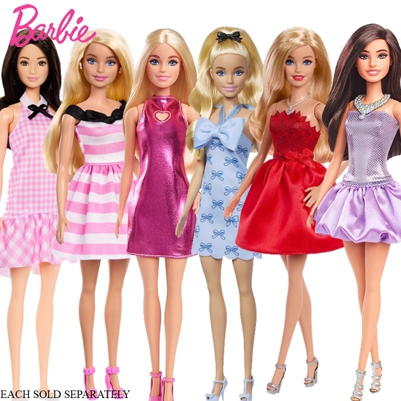 Mattel Toy Barbie - 100%正規品のマテルバービーファッションイスタ人形、女の子向け、本物のトップブランドのおもちゃ、子供向けクリスマス誕生日プレゼント