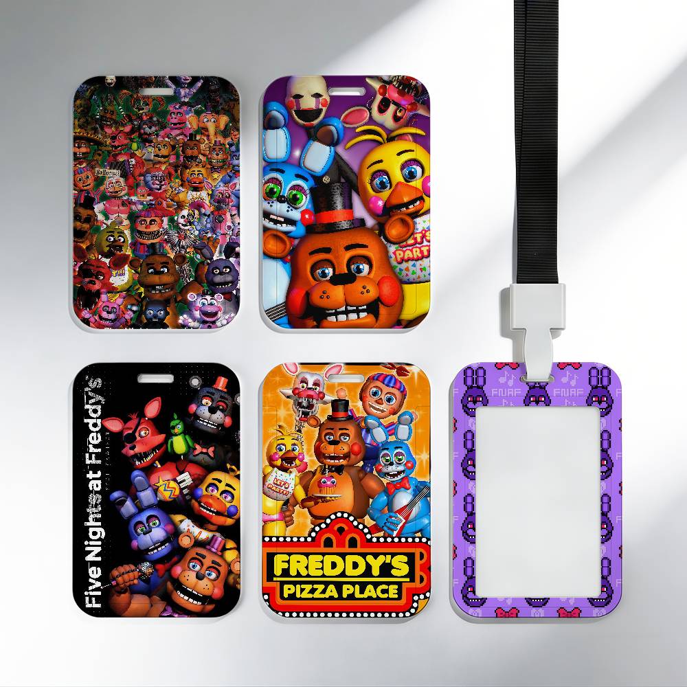 Funko Pop Protector - ゲームF-FNAFスクールカードアクセスIDカードホルダーバスミールカード保護スリーブイージープッシュギフトF-Five N-Nights at F-Freddys