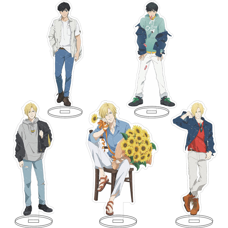 Figma Stand Set - 16CMアニメアクリルフィギュア バナナフィッシュ アッシュ・リンクス アスラン・ジェイド・カレンリース ‌ 奥村英二