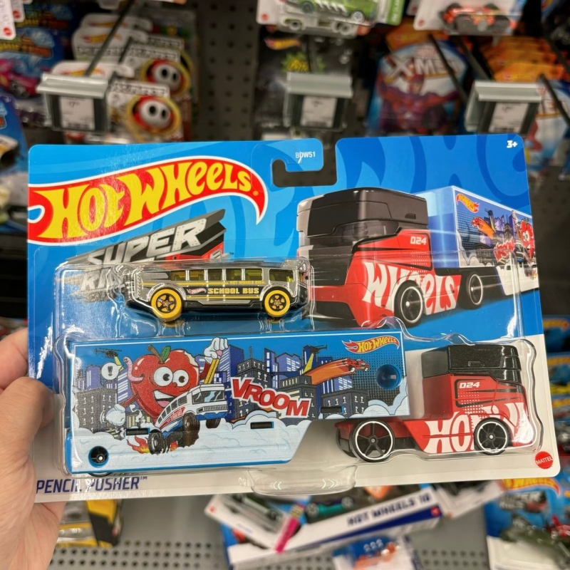 Hot Wheels Car Mainline - 在庫あり ホットウィール BDW51 スーパーリグシリーズ フラットローディング輸送トラック ダイキャストモデル