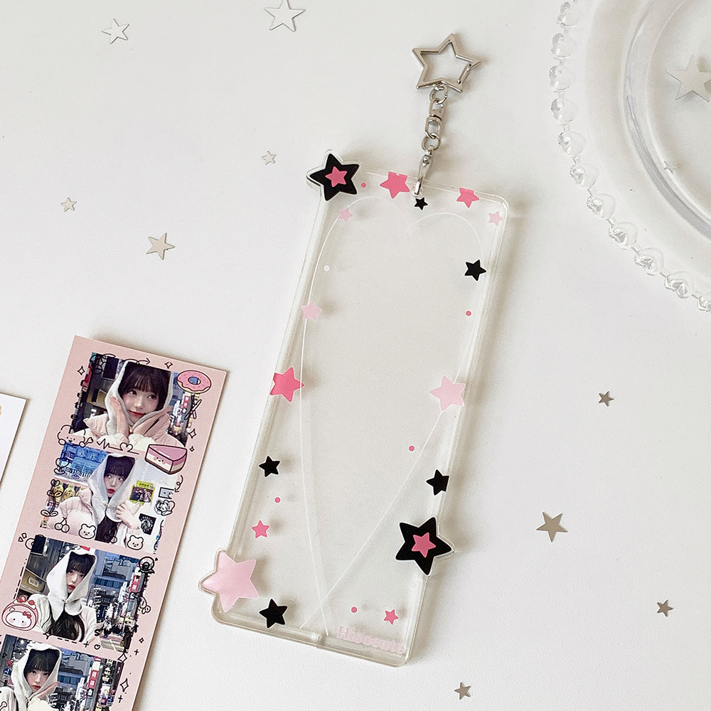 Display Case Acrylic - Ins Wind Star Life 四つ格子カードセット アクリル製四つリンク小型カード収納ケース
