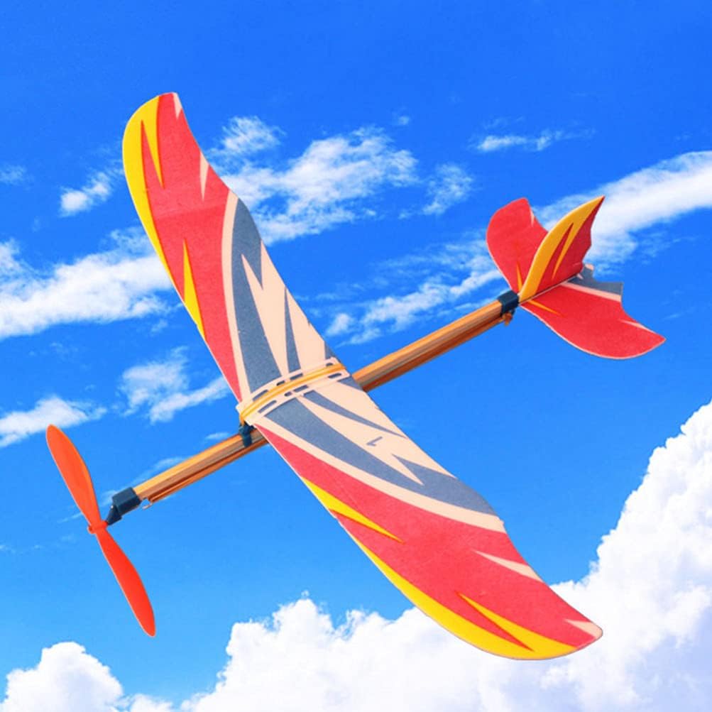 Model Airplane Plastic - 10 個の飛行機モデルゴムバンド動力グライダー飛行機爆撃機飛行機好意屋内屋外おもちゃ子供のための飛行機モデル