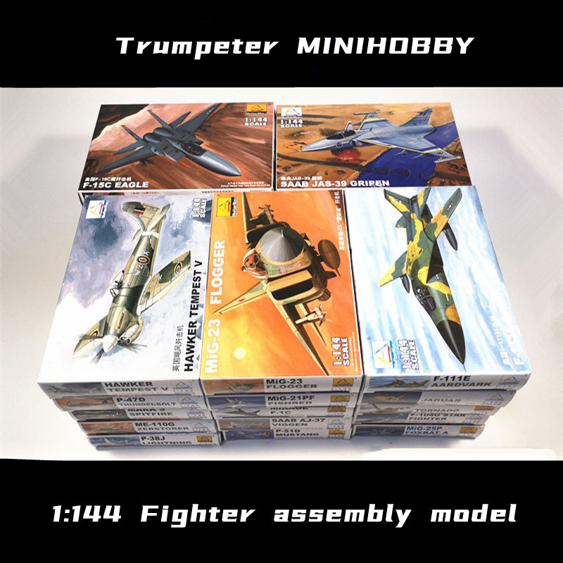 Model Airplane Plastic - TRUMPETER 1/144 ミリタリーファイターアセンブリモデル 飛行機 プラスチック製おもちゃ航空機