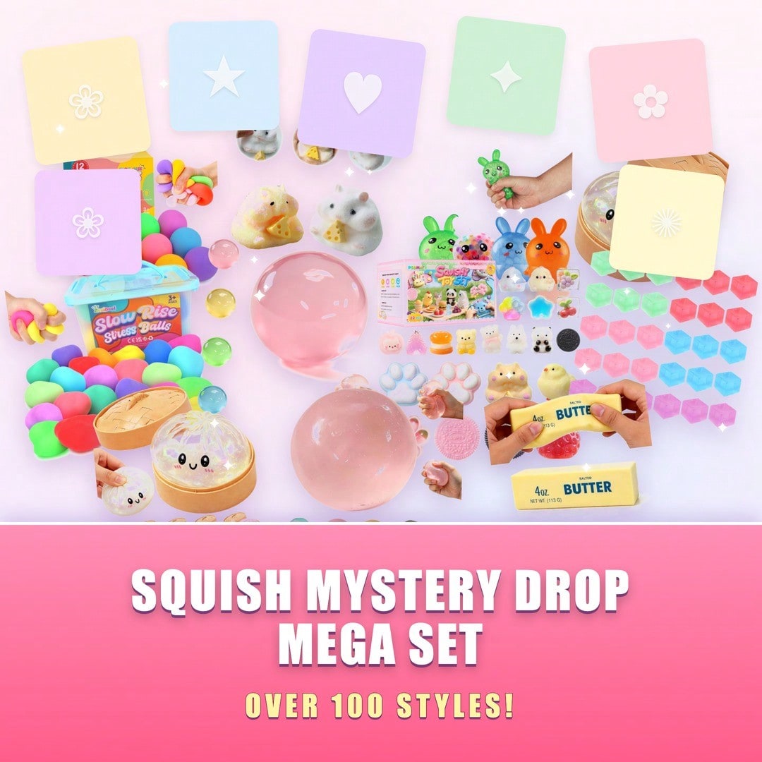 ソフトでキュートなスクイーズブラインドボックス – 3つの独 - Mystery Box Blind Bag のレビューと価格