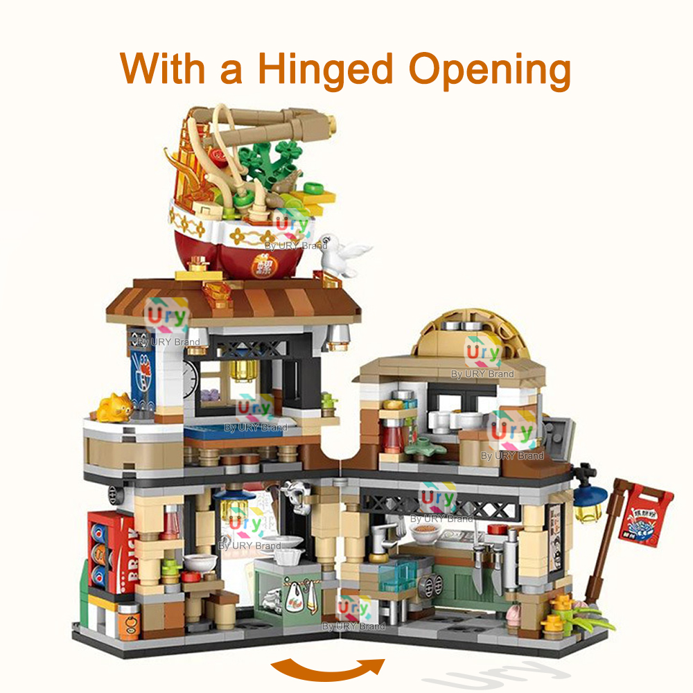 ミニシティ日本の街並みモジュラーヴィラレトロ麺屋店舗フレンズ - Lego Set City のレビューと価格