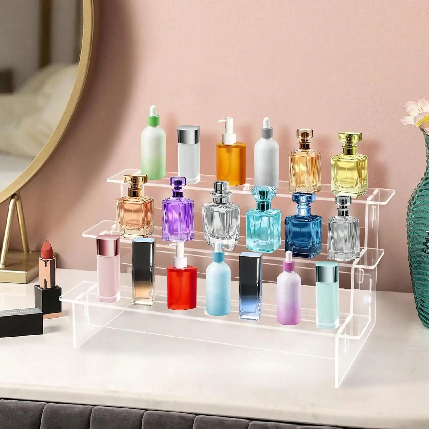 アクリルディスプレイライザー、香水オーガナイザースタンド、ジ - Display Risers Set のレビューと価格