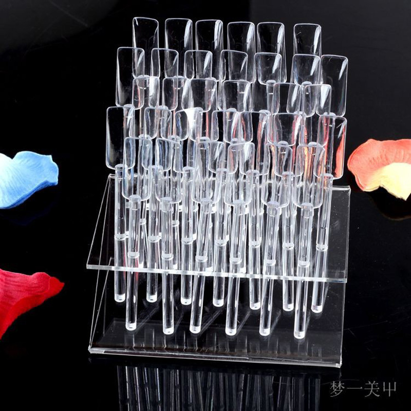ネイルアート用の透明なアクリルチップ,32のヒント,マニキュ - Pop Display Shelf のレビューと価格