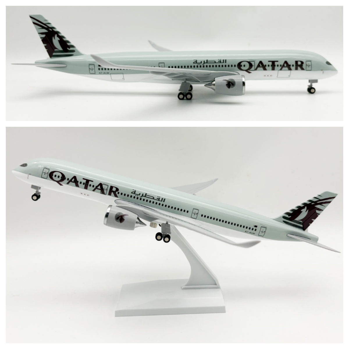 30CMダイキャスト樹脂製航空機模型 カタールA350 プラ - Model Airplane Plastic のレビューと価格