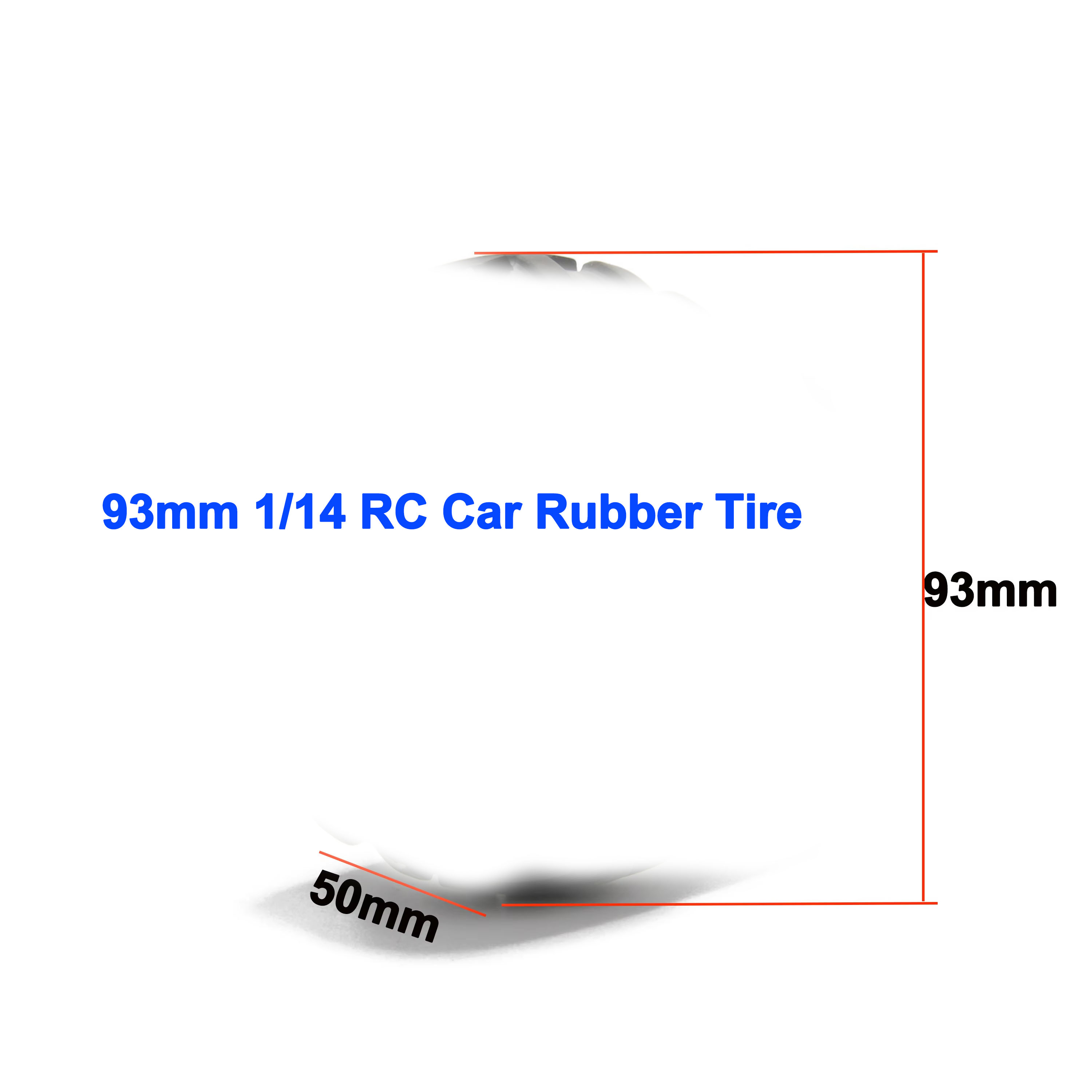 93mm 1/14 RCカー用ラバータイヤホイールタイヤ 1 - Hot Wheels Car Monster Trucks のレビューと価格