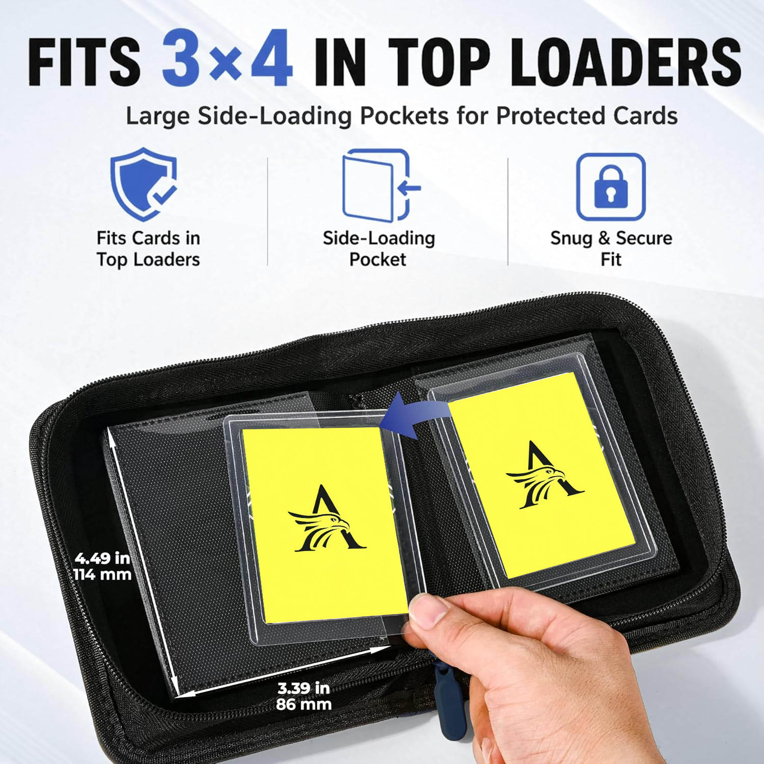 トップローダーバインダー、1ポケットで3x4インチのカード4 - Card Top Loader のレビューと価格