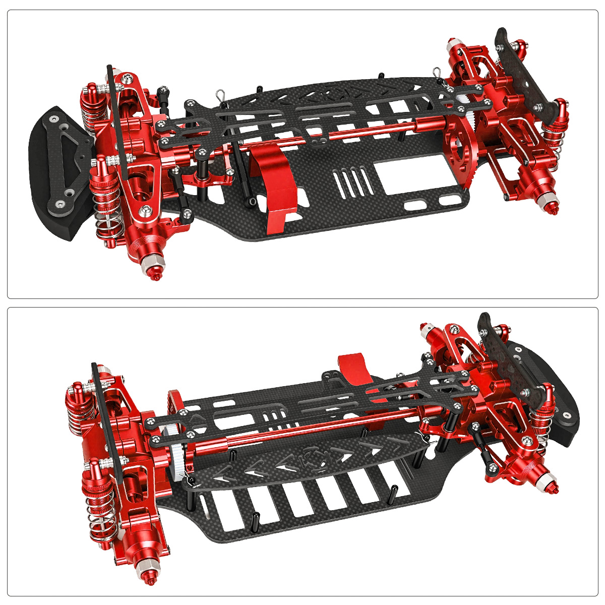 アルミ＆カーボンファイバーフレームシャーシキット、ショックア - Tamiya Model Rc Car のレビューと価格
