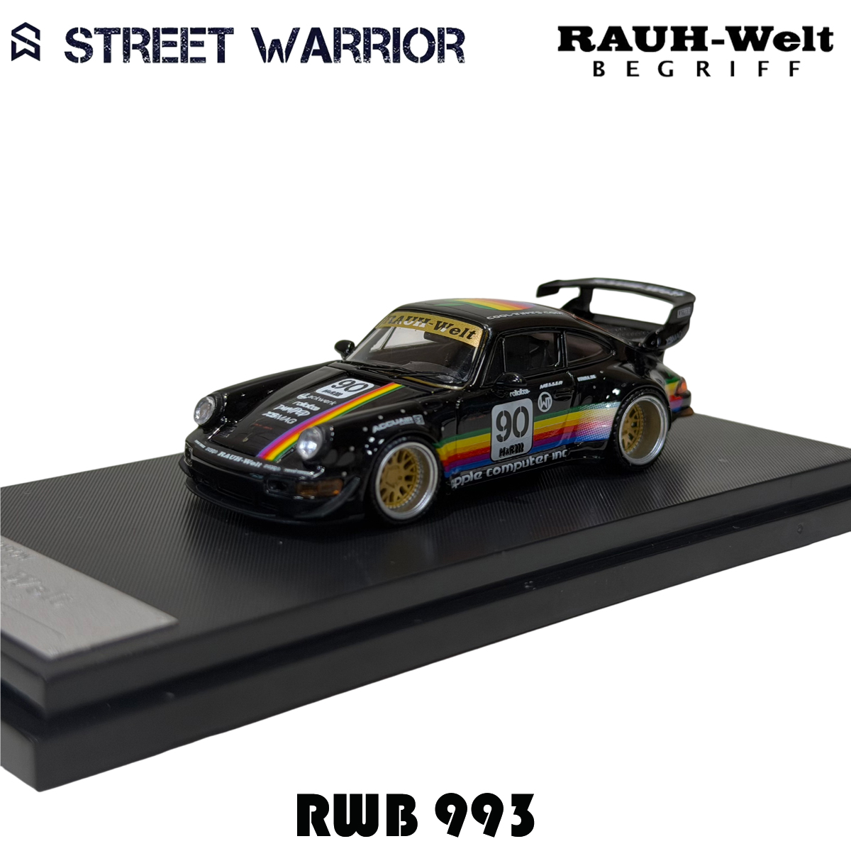 SW 在庫あり 1:64 RWB 993 ブラックアップル  - Die Cast Car 1 64 のレビューと価格