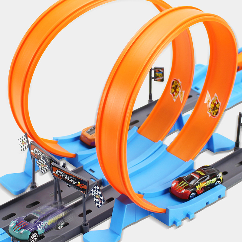 ホットスタントスピードダブル車のホイールモデルレーシングトラ - Hot Wheels Car Track Sets のレビューと価格