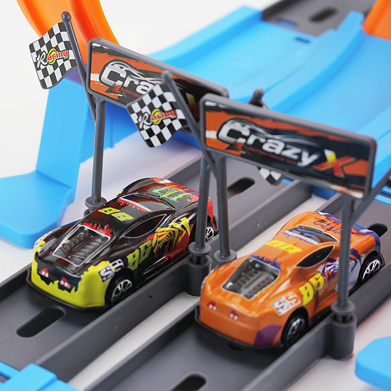 ホットスタントスピードダブル車のホイールモデルレーシングトラ - Hot Wheels Car Track Sets のレビューと価格